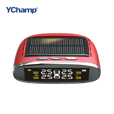 YChamp Smart Car TPMS Tyre Pressure Monitoring System Solar Power charging Digital LCD Display Auto Security Alarm Systems
YChamp Smart Car TPMS Tyre Pressure Monitoring System Solar Power charging Digital LCD Display Auto Security Alarm Systems