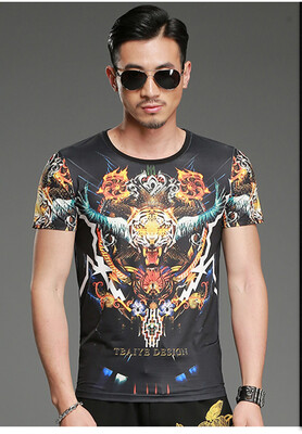 SHUYI Summer Retro Fashion T - shirt Male Personality Tiger Head Printing Short - Sleeved Compassionate Cotton T - shirt
SHUYI Summer Retro Fashion T - shirt Male Personality Tiger Head Printing Short - Sleeved Compassionate Cotton T - shirt