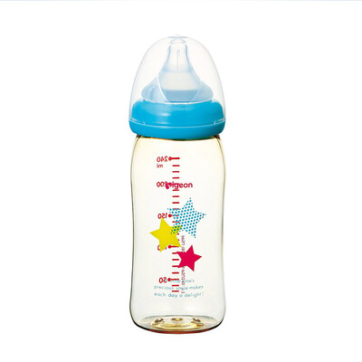 Imported Pigeon Pigeon wide caliber imitation breast milk real PPSU bottle 240ml star pattern new