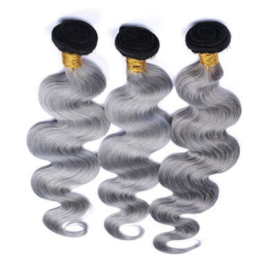 4 Bundles 1bGrey Ombre Brazilian Human Hair Bundles Body Wave two Tone Color 12"-24" T1B Silver Grey Human Hair Weave
4 Bundles 1bGrey Ombre Brazilian Human Hair Bundles Body Wave two Tone Color 12"-24" T1B Silver Grey Human Hair Weave