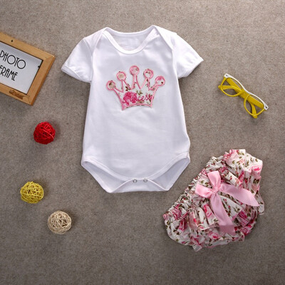 Newborn Infant Baby Girls Clothing 2pcs Party Crown Romper+Floral Pants Outfits
Newborn Infant Baby Girls Clothing 2pcs Party Crown Romper+Floral Pants Outfits
