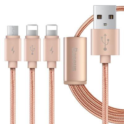 Baseus multi-function data cable Apple Andrews triple charge line a drag three speed line for iPhone6  6s 78 X Huawei millet rose gold 
Baseus multi-function data cable Apple Andrews triple charge line a drag three speed line for iPhone6  6s 78 X Huawei millet rose gold