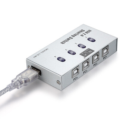 Shengwei US-401 USB share 4 port with the original line USB manual automatic switch more than one computer sharing printer four into a
Shengwei US-401 USB share 4 port with the original line USB manual automatic switch more than one computer sharing printer four into a
