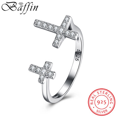 New Design Cross Open Rings S925 Sterling Silver Jewelry Made With Cubic Zirconia Diamond Ring
New Design Cross Open Rings S925 Sterling Silver Jewelry Made With Cubic Zirconia Diamond Ring