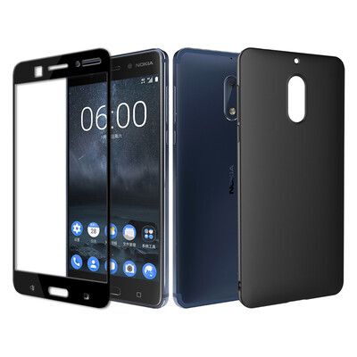 【Shell film set】 ESCASE Nokia 6 mobile phone shell to send full screen black tempered film Nokia 6 mobile phone sets full matte drop series soft shell / elegant black
【Shell film set】 ESCASE Nokia 6 mobile phone shell to send full screen black tempered film Nokia 6 mobile phone sets full matte drop series soft shell / elegant black