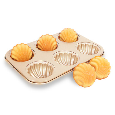 【Jingdong Supermarket】 Xue Che CHEF MADE Gold 6 with Cupcass Road deep three-dimensional non-stick Japanese Madeleine shell cake baking mold WK9113
【Jingdong Supermarket】 Xue Che CHEF MADE Gold 6 with Cupcass Road deep three-dimensional non-stick Japanese Madeleine shell cake baking mold WK9113
