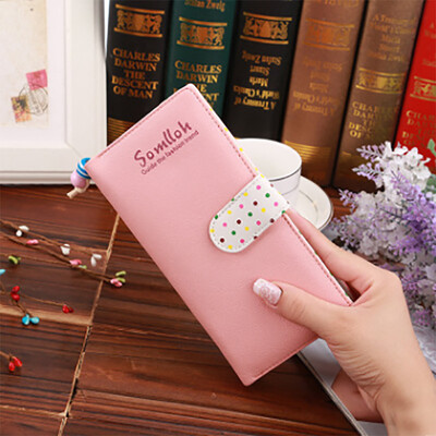2017 Korean version of the small beads ornaments lovely wave point inside the two fold buckle zipper long wallet
2017 Korean version of the small beads ornaments lovely wave point inside the two fold buckle zipper long wallet