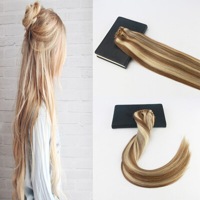 14-24"7Pcs 120G Color #10 Fading to Color #613 Brazilan Hair Extensions Full Set Clip On Hair Extensions 100% Human Hair
14-24"7Pcs 120G Color #10 Fading to Color #613 Brazilan Hair Extensions Full Set Clip On Hair Extensions 100% Human Hair