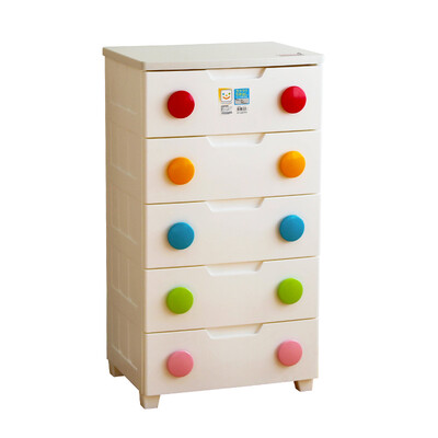 Alice IRIS environmentally friendly material closed children 5 layer storage drawer cabinet finishing cabinet storage cabinet storage cabinet MG555 white yellow