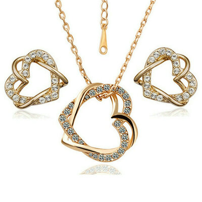 Yoursfs® 18K Rose Gold Plated Dual-Heart Necklace&Earring Sets Use Austrian Crystal Set
Yoursfs® 18K Rose Gold Plated Dual-Heart Necklace&Earring Sets Use Austrian Crystal Set