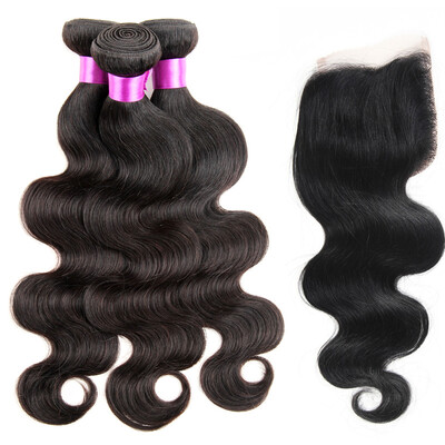 Brazilian Body Wave With Closure 3PcsLot Lace Closure With Bundles 8A Indian Virgin Human Hair Bundles With Closure
Brazilian Body Wave With Closure 3PcsLot Lace Closure With Bundles 8A Indian Virgin Human Hair Bundles With Closure