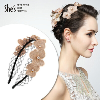 Siss hair accessories headband romantic water-soluble embroidery lace flower yarn headband wreath A0 deep coffee
Siss hair accessories headband romantic water-soluble embroidery lace flower yarn headband wreath A0 deep coffee