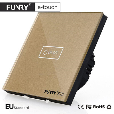 FUNRY ST2 1Gang EU Standard Switch Remote Control Light Switch Crystal Tempered Glass Panel touch switch 170-240V RF433
FUNRY ST2 1Gang EU Standard Switch Remote Control Light Switch Crystal Tempered Glass Panel touch switch 170-240V RF433