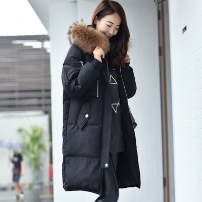 2017 winter fashion new large fur collar down jacket lady thickening warm long paragraph solid color loose lovers down jacket
2017 winter fashion new large fur collar down jacket lady thickening warm long paragraph solid color loose lovers down jacket