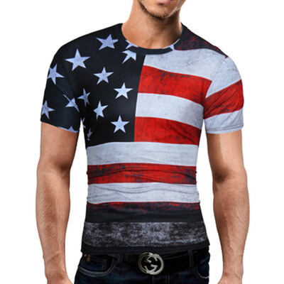 Male 2017 Brand Short Sleeve American Flag 3D Digital Print T Shirt O-Neck Slim Men T-Shirt Tops Fashion Mens Tee Shirt T Shirts
Male 2017 Brand Short Sleeve American Flag 3D Digital Print T Shirt O-Neck Slim Men T-Shirt Tops Fashion Mens Tee Shirt T Shirts