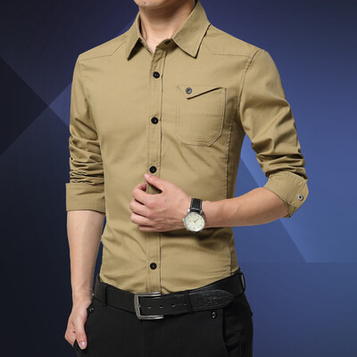 Men 's Shirts Business Leisure Retro Young Slim Washing Men' s Cotton Long Sleeve Shirt as gift for men
Men 's Shirts Business Leisure Retro Young Slim Washing Men' s Cotton Long Sleeve Shirt as gift for men