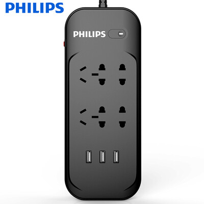 Philips (PHILIPS) the new national standard 3USB +4 1.8-meter socket lightning protection surge / anti-overload protection door plug-in plug-in board / tow wiring board SPS5412K / 93
Philips (PHILIPS) the new national standard 3USB +4 1.8-meter socket lightning protection surge / anti-overload protection door plug-in plug-in board / tow wiring board SPS5412K / 93