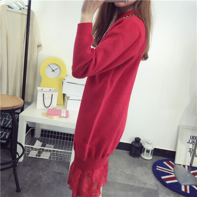 Long paragraph under the lace autumn and winter shirt long sleeve lady sweater sets of long paragraph loose knitted dress
Long paragraph under the lace autumn and winter shirt long sleeve lady sweater sets of long paragraph loose knitted dress
