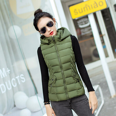 2017 autumn and winter new Korean Slim cotton vest female short section of the waistband hooded winter waist waist coat tide
2017 autumn and winter new Korean Slim cotton vest female short section of the waistband hooded winter waist waist coat tide