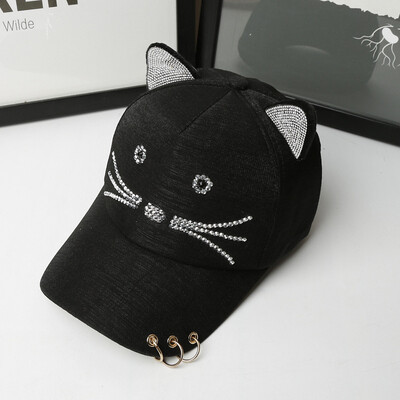 Handmade cashmere cartoon cat point drill iron ring wild lady summer sunscreen baseball hat
Handmade cashmere cartoon cat point drill iron ring wild lady summer sunscreen baseball hat