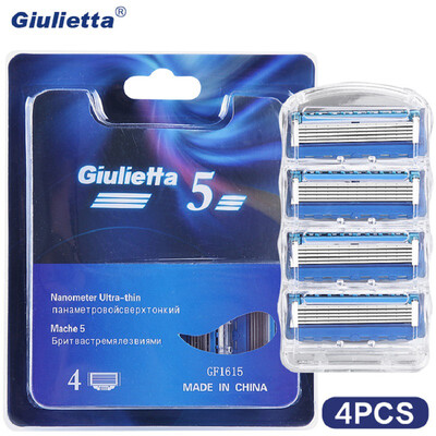 Giulietta 4pcs High Quality Face Care Shaving Razor Blade Stainless Steel For Men F5 Blades GF1615
Giulietta 4pcs High Quality Face Care Shaving Razor Blade Stainless Steel For Men F5 Blades GF1615