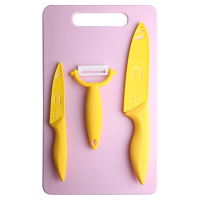 Ceramics (MYCERA) ceramic cutting tools PP cutting board set of four-piece 6-inch chef knife 4-inch fruit knife Shaver (yellow) TC03Y
Ceramics (MYCERA) ceramic cutting tools PP cutting board set of four-piece 6-inch chef knife 4-inch fruit knife Shaver (yellow) TC03Y