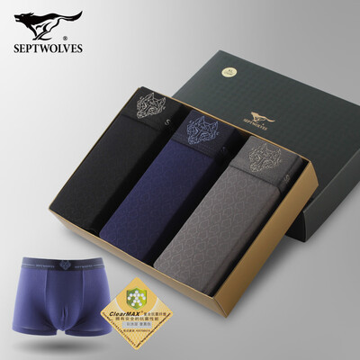 Seven wolves underwear mens boyshort breathable ice silk high elastic wear-resistant waist four corner shorts head 3 gift box 97130
Seven wolves underwear mens boyshort breathable ice silk high elastic wear-resistant waist four corner shorts head 3 gift box 97130