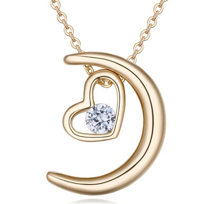 Synthetic Cubic Zirconia Necklaces Heart&Arrows CZ Pendant Necklace Moon White Gold Color Fashion Jewelry 26146
Synthetic Cubic Zirconia Necklaces Heart&Arrows CZ Pendant Necklace Moon White Gold Color Fashion Jewelry 26146