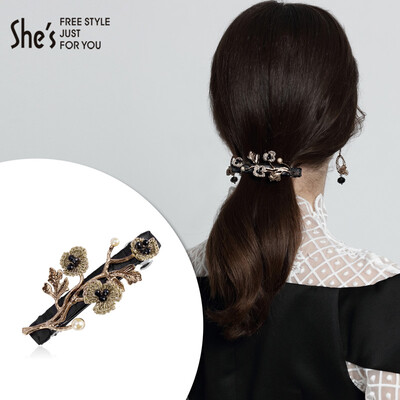 She (She's) hair accessories horizontal folder handmade hook line plum blossom hair spring clip Horsetail folder F0 coffee color one size
She (She's) hair accessories horizontal folder handmade hook line plum blossom hair spring clip Horsetail folder F0 coffee color one size