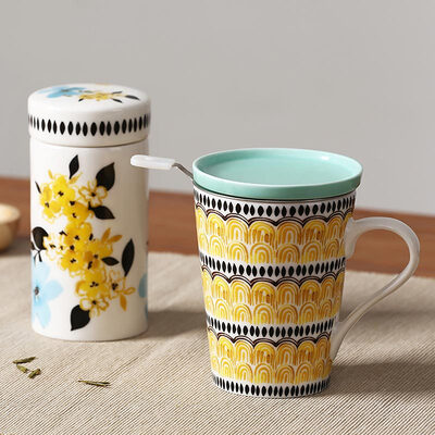 A Ting Creative fashion ceramic tea, cup sealed tea pot, cover with filter, tea cup, water cup
A Ting Creative fashion ceramic tea, cup sealed tea pot, cover with filter, tea cup, water cup