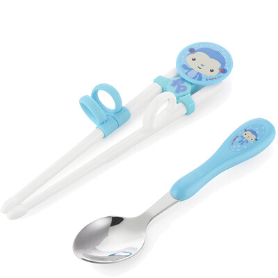 American Fisher childrens tableware learning chopsticks baby PP stainless steel spoon with practice chopsticks set blue newborn
American Fisher childrens tableware learning chopsticks baby PP stainless steel spoon with practice chopsticks set blue newborn