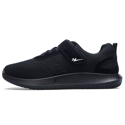 Double star elderly middle-aged step-walking shoes women&39s shoes non-slip soft bottom sports shoes casual shoes 9222 black rose red 38