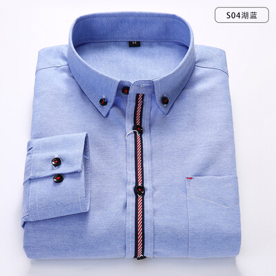 Business Youth Men Long Sleeve Shirt Spring Silm Fit Oxford Textile Solid Color Stitching Fashion
Business Youth Men Long Sleeve Shirt Spring Silm Fit Oxford Textile Solid Color Stitching Fashion