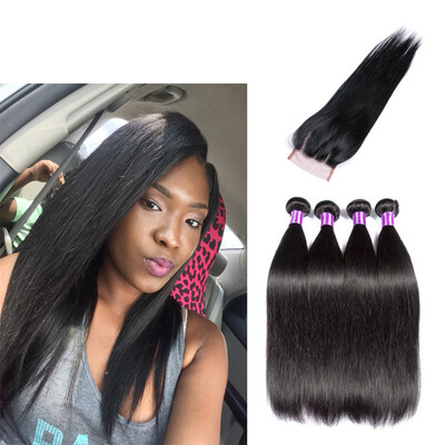 SQ Hair8A Peruvian Straight Hair 4 Bundles With Lace Frontal Closure Peruvian Virgin Hair With Closure Straight Human Hair
SQ Hair8A Peruvian Straight Hair 4 Bundles With Lace Frontal Closure Peruvian Virgin Hair With Closure Straight Human Hair