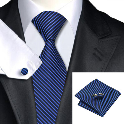 N-0404 Vogue Men Silk Tie Set Blue Stripe Necktie Handkerchief Cufflinks Set Ties For Men Formal Wedding Business wholesale
N-0404 Vogue Men Silk Tie Set Blue Stripe Necktie Handkerchief Cufflinks Set Ties For Men Formal Wedding Business wholesale