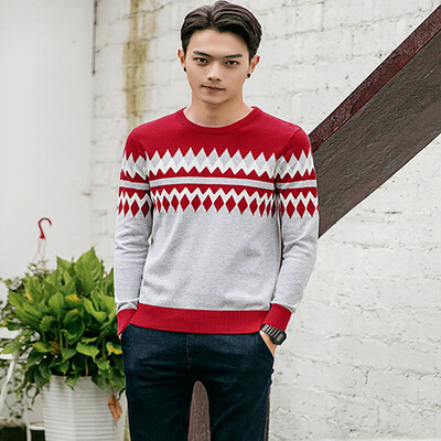 The fall of the new trend of personality young man knit sweater slim neck Pullover
The fall of the new trend of personality young man knit sweater slim neck Pullover