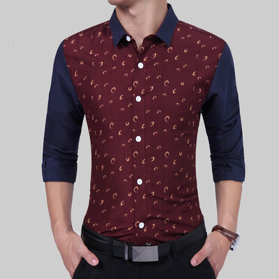 2017 Men' Fashion Men Shirt Fashion Moon Stitching Leisure Slim Square Collar Long-Sleeved Shirt Single-Breasted Shirt
2017 Men' Fashion Men Shirt Fashion Moon Stitching Leisure Slim Square Collar Long-Sleeved Shirt Single-Breasted Shirt