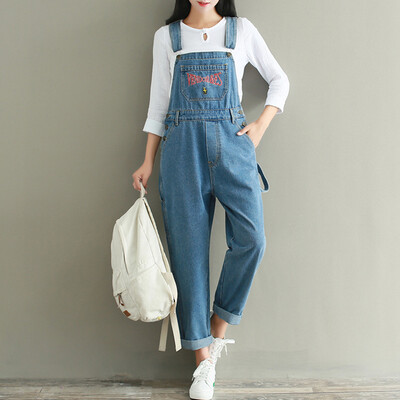 City plus CITYPLUS 2017 autumn&winter new women&39s clothing art idioms embroidery loose casual strap jeans CWKN179374 blue
City plus CITYPLUS 2017 autumn&winter new women&39s clothing art idioms embroidery loose casual strap jeans CWKN179374 blue