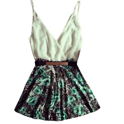 Lovaru ™summer style 2015 women new V-neck sleeveless print dress Sling mini fashion casual dress
Lovaru ™summer style 2015 women new V-neck sleeveless print dress Sling mini fashion casual dress