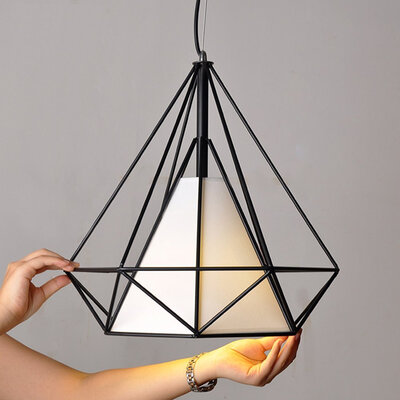 BOKT Vintage Metal Pendant Lighting Diamond Lampshade Hanging Light Chandelier for Indoor Home Decoration
BOKT Vintage Metal Pendant Lighting Diamond Lampshade Hanging Light Chandelier for Indoor Home Decoration
