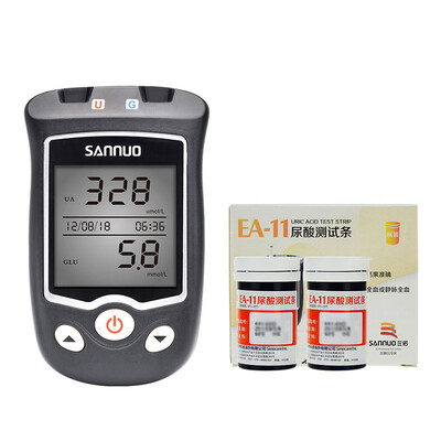 Three promise (SANNUO) EA-11 dual-function blood uric acid tester Home 50 uric acid test strip set
Three promise (SANNUO) EA-11 dual-function blood uric acid tester Home 50 uric acid test strip set