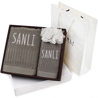 Sanli cotton embossed sample embroidered word towel bath towel gift sets of 3 gift bag dark blue
Sanli cotton embossed sample embroidered word towel bath towel gift sets of 3 gift bag dark blue
