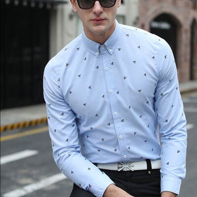 2017 autumn new Oxford shirt shirt two-color printing shirt men's casual shirt long sleeve
2017 autumn new Oxford shirt shirt two-color printing shirt men's casual shirt long sleeve