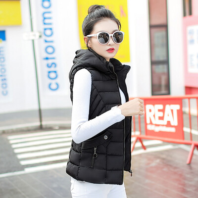 2017 autumn and winter new Korean Slim cotton vest female short section of the waistband hooded winter waist waist coat tide
2017 autumn and winter new Korean Slim cotton vest female short section of the waistband hooded winter waist waist coat tide