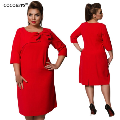 COCOEPPS 2017 Autumn Winter New women Dresses Solid Plus Size Elegant Bow Ladies Dress Fashion Big Size Three Quarter Vesitides
COCOEPPS 2017 Autumn Winter New women Dresses Solid Plus Size Elegant Bow Ladies Dress Fashion Big Size Three Quarter Vesitides