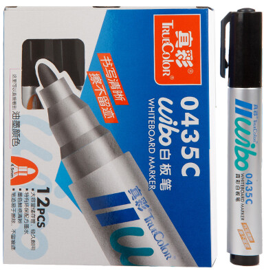 TRUECOLOR black quick-drying round pen erasable easy to wipe whiteboard notes pen big pen office meeting teaching pen 12 box 0435C
TRUECOLOR black quick-drying round pen erasable easy to wipe whiteboard notes pen big pen office meeting teaching pen 12 box 0435C