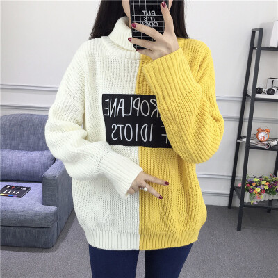 New winter coat high collar thick line autumn and winter clothing loose sets of sweater women
New winter coat high collar thick line autumn and winter clothing loose sets of sweater women