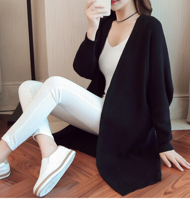2017 spring and autumn new loose long-sleeved women's sweaters cardigan women's long sweater coat
2017 spring and autumn new loose long-sleeved women's sweaters cardigan women's long sweater coat