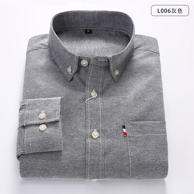 Business Youth Men Long Sleeve Shirt Spring Silm Fit Oxford Textile Solid Color Stitching Fashion
Business Youth Men Long Sleeve Shirt Spring Silm Fit Oxford Textile Solid Color Stitching Fashion