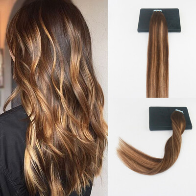Hot Selling Balayage Color #4 Fading to #27 Straight Hair 100% Human Skin Weft Hair Extensions 50G 20Pcs Per Package
Hot Selling Balayage Color #4 Fading to #27 Straight Hair 100% Human Skin Weft Hair Extensions 50G 20Pcs Per Package